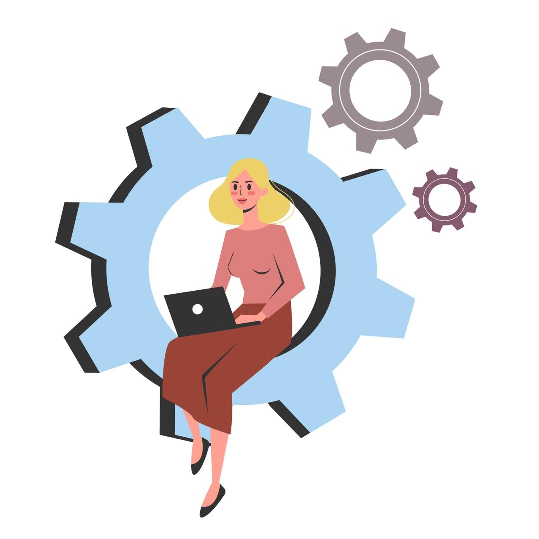 A female engineer in a hard hat smiling at a construction site